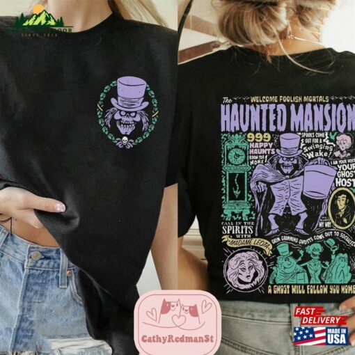 Two Sided Haunted Mansion Shirt Madame Leota T-Shirt Unisex