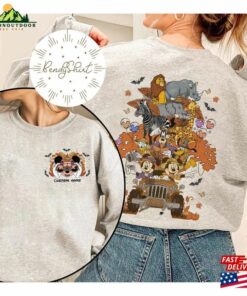 Two Sided Vintage Disney Animal Kingdom Halloween Shirt Retro Mickey And Friends Safari Mode Sweatshirt Classic 3