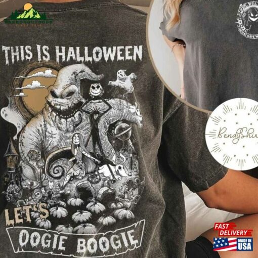 Two Sided Vintage Disney Oogie Boogie Shirt Retro The Nightmare Before Christmas Jack Sally Hoodie Sweatshirt