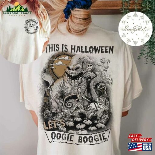 Two Sided Vintage Disney Oogie Boogie Shirt Retro The Nightmare Before Christmas Jack Sally Hoodie Sweatshirt