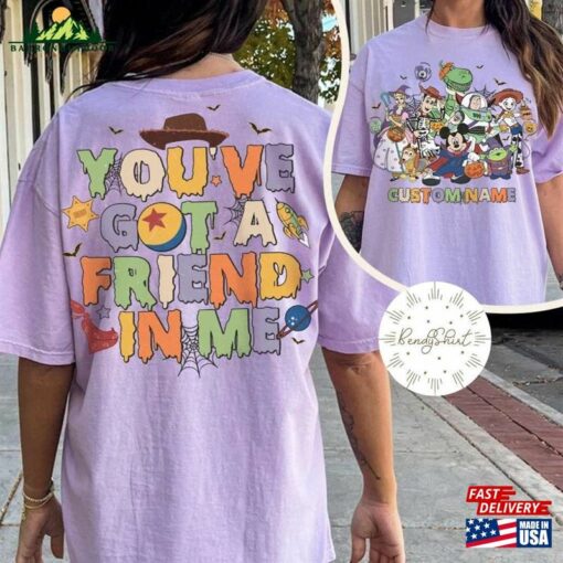 Two Sided Vintage Disney Toy Story Halloween You’ve Got A Friend In Me Shirt Sweatshirt Classic