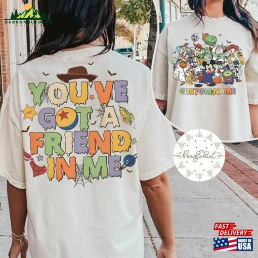 Two Sided Vintage Disney Toy Story Halloween You’ve Got A Friend In Me Shirt Sweatshirt Classic