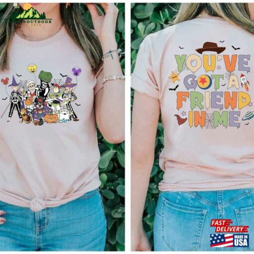 Two Sided Vintage Disney Toy Story Halloween You’ve Got A Friend In Me Shirt T-Shirt Sweatshirt