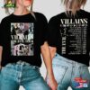 Two Sided Vintage Disney Villains Evil Tour Shirt Characters Concert Music Hoodie T-Shirt
