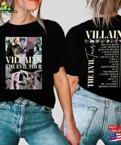 Two Sided Vintage Disney Villains Evil Tour Shirt Characters Concert Music Hoodie T-Shirt Two Sided Vintage Disney Villains Evil Tour Shirt Characters Concert Music Hoodie T-Shirt