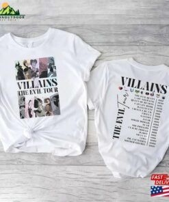 Two Sided Vintage Disney Villains Evil Tour Shirt Characters Concert Music Hoodie T Shirt 3