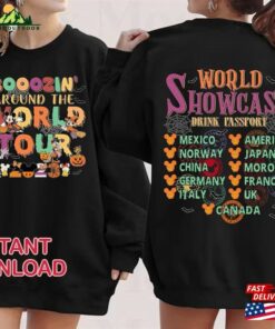 Two Sided Vintage Epcot Halloween Boo Around The Spooky Tour 2023 Png Mickey And Friends Team Snacks Instant Download Classic T-Shirt