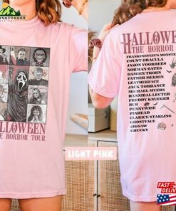 Two Sided Vintage Halloween Characters The Horror Tour Shirt Universal Studios Nights 2023 Sweatshirt Hoodie 3