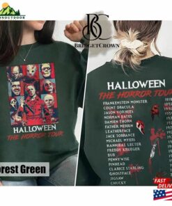 Two Sided Vintage Halloween Characters The Horror Tour Shirt Universal Studios Nights 2023 Sweatshirt T-Shirt