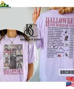 Two Sided Vintage Halloween Characters The Horror Tour Shirt Universal Studios Nights 2023 T Shirt Sweatshirt 4