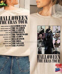 Two Sided Vintage Halloween Characters The Horror Tour Sweatshirt Universal Studios Nights 2023 Hoodie Classic Two Sided Vintage Halloween Characters The Horror Tour Sweatshirt Universal Studios Nights 2023 Hoodie Classic