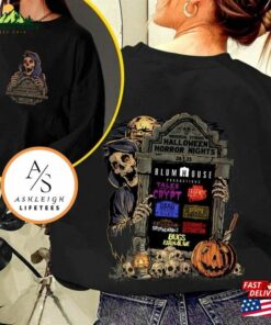 Two Sided Vintage Universal Studios Halloween Horror Nights 2023 Shirt Movie Character Costume Unisex Classic
