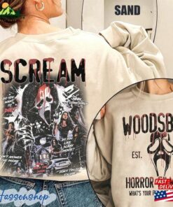 Two Sided Woodsboro Scream Shirt Retro Film Club Comfort Colors Unisex Sweatshirt 4