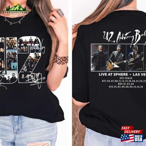 U2 Band Achtung Baby Live At Sphere Tour 2023 T-Shirt Signature Shirt Graphic Unisex Sweatshirt