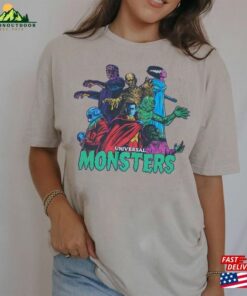 Universal Monsters Collage Shirts Vintage Ghost Halloween T Shirt Sweatshirt Unisex