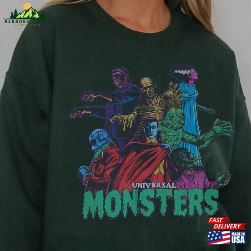 Universal Monsters Collage Shirts Vintage Ghost Halloween T Shirt Sweatshirt Unisex