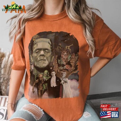 Universal Monsters Halloween Horror Nights Shirt Retro Characters Group T-Shirt Classic