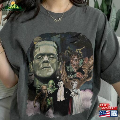 Universal Monsters Halloween Horror Nights Shirt Retro Characters Group T-Shirt Classic
