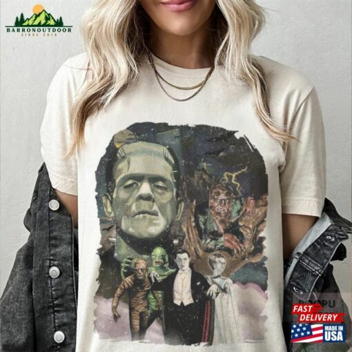 Universal Monsters Halloween Horror Nights Shirt Retro Characters Group T-Shirt Classic