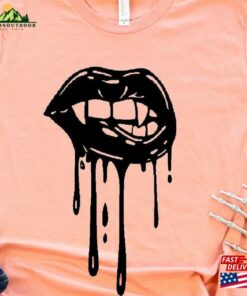 Vampire Lips Shirt Halloween Hoodie Sweatshirt