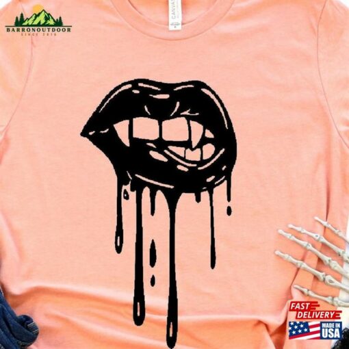 Vampire Lips Shirt Halloween Hoodie Sweatshirt