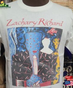 Vintage 1990 Zachary Richard Louisiana Zydeco Pop Art Graphic Rock Concert Tour 80S 90S Single Stitch Music Fan Band Tee T Shirt Sweatshirt T-Shirt