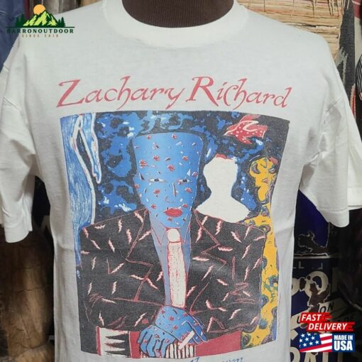 Vintage 1990 Zachary Richard Louisiana Zydeco Pop Art Graphic Rock Concert Tour 80S 90S Single Stitch Music Fan Band Tee T Shirt Sweatshirt T-Shirt