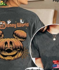 Vintage 2 Side Disneyland Halloween Shirt Disney Pumpkin Mickey T-Shirt Classic