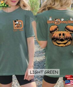 Vintage 2 Side Disneyland Halloween Shirt Disney Pumpkin Mickey T Shirt Classic 3