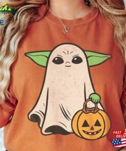 Vintage Baby Yoda Ghost Comfort Colors Shirt Halloween Star Wars Unisex Classic