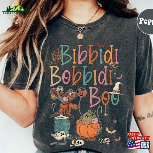 Vintage Bibbidi Bobbidi Boo Halloween Shirt Jaq And Gus Disney Cinderella Unisex Sweatshirt