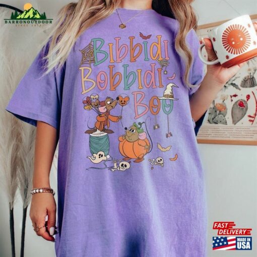 Vintage Bibbidi Bobbidi Boo Halloween Shirt Jaq And Gus Disney Cinderella Unisex Sweatshirt