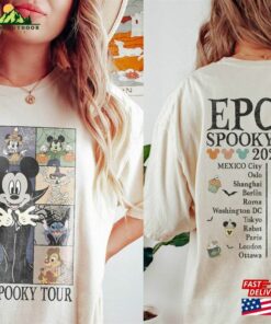 Vintage Disney Epcot Spooky Tour Shirt Halloween Two Sided The Eras T-Shirt Hoodie