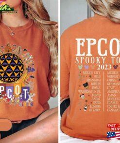 Vintage Disney Epcot Spooky Tour Two Sided Shirt Family Halloween Sweatshirt Classic 4