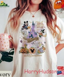 Vintage Disney Halloween 2023 Trick Or Treat Comfort Colors Tee Walt World Magic Kingdom Pumpkin Party Classic Unisex