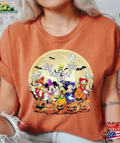 Vintage Disney Halloween Comfort Colors Shirt Matching Mickey Minnie And Friends T-Shirt Sweatshirt