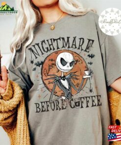 Vintage Disney Halloween Jack Skellington Nightmare Before Coffee Shirt Retro The Christmas Sweatshirt Hoodie 4