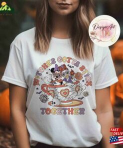 Vintage Disney Halloween Minnie Daisy Tea Cup Shirt Mouse Duck 2023 Sweatshirt Unisex