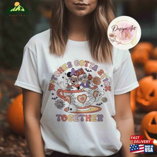 Vintage Disney Halloween Minnie Daisy Tea Cup Shirt Mouse Duck 2023 Sweatshirt Unisex