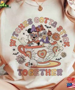Vintage Disney Halloween Minnie Daisy Tea Cup Shirt Mouse Duck 2023 Sweatshirt Unisex