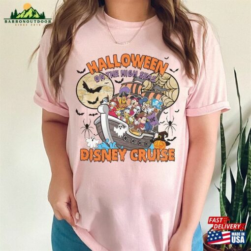 Vintage Disney Halloween On The High Seas 2023 Shirt Cruise Sweatshirt Hoodie