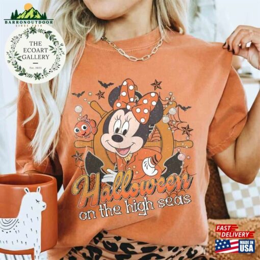 Vintage Disney Halloween On The High Seas Shirt Mickey And Friends Cruise Wish Dream Unisex Classic