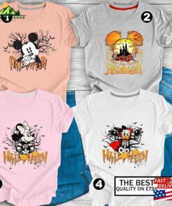 Vintage Disney Halloween Shirt Mickey And Minnie Family Shirts Classic Hoodie