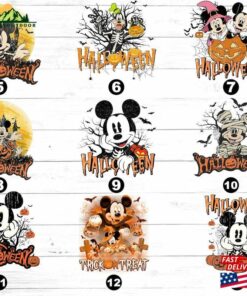 Vintage Disney Halloween Shirt Mickey And Minnie Family Shirts Classic Hoodie