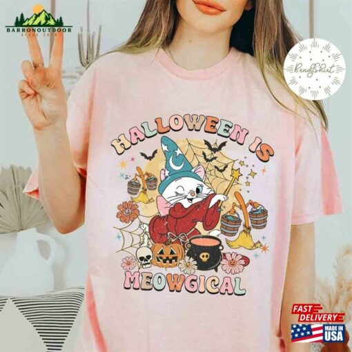 Vintage Disney Halloween The Aristocats Marie Fantasia Is Meowgical Shirt Retro Cataholic Cat Pumpkin Tee Unisex Hoodie