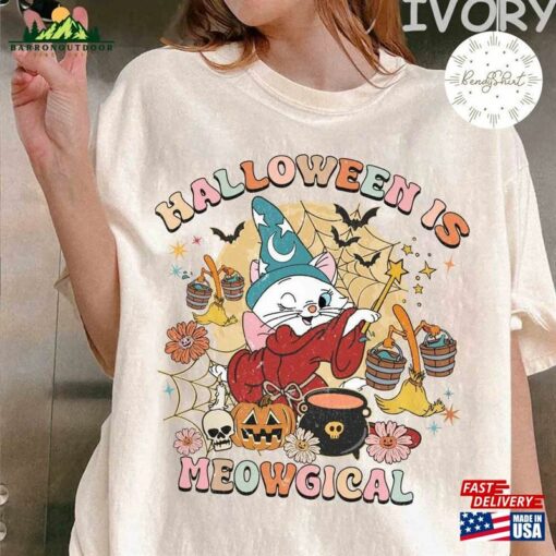 Vintage Disney Halloween The Aristocats Marie Fantasia Is Meowgical Shirt Retro Cataholic Cat Pumpkin Tee Unisex Hoodie