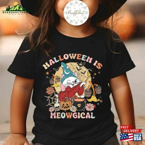 Vintage Disney Halloween The Aristocats Marie Fantasia Is Meowgical Shirt Retro Cataholic Cat Pumpkin Tee Unisex Hoodie