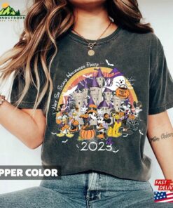 Vintage Disney Halloween Trick Or Treat Comfort Colors Shirts Mickey’s Not So Scary Party Shirt Unisex Hoodie