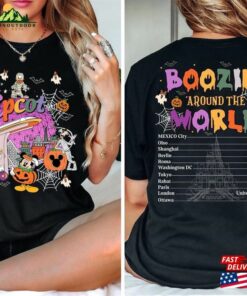Vintage Disney Mickey And Friends Epcot Halloween Shirt Boozin Around The World 2023 Unisex Sweatshirt
