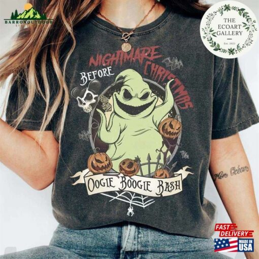 Vintage Disney Oogie Boogie Bash Shirt Retro The Nightmare Before Christmas Halloween Pumpkin Sweatshirt Classic